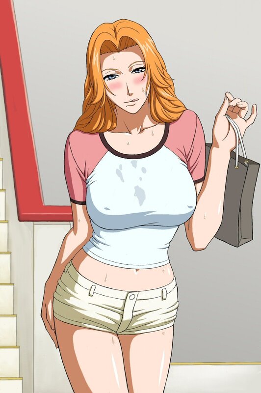 Anime woman with shopping bag