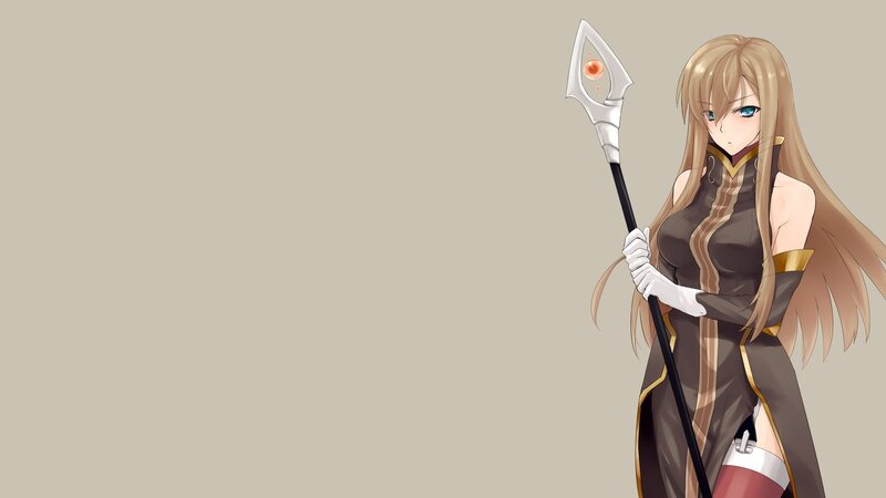 anime woman with spear