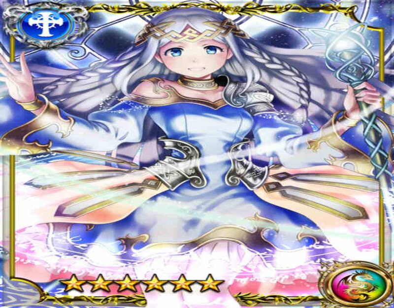 Anime Woman with Staff — Blue, Magical
