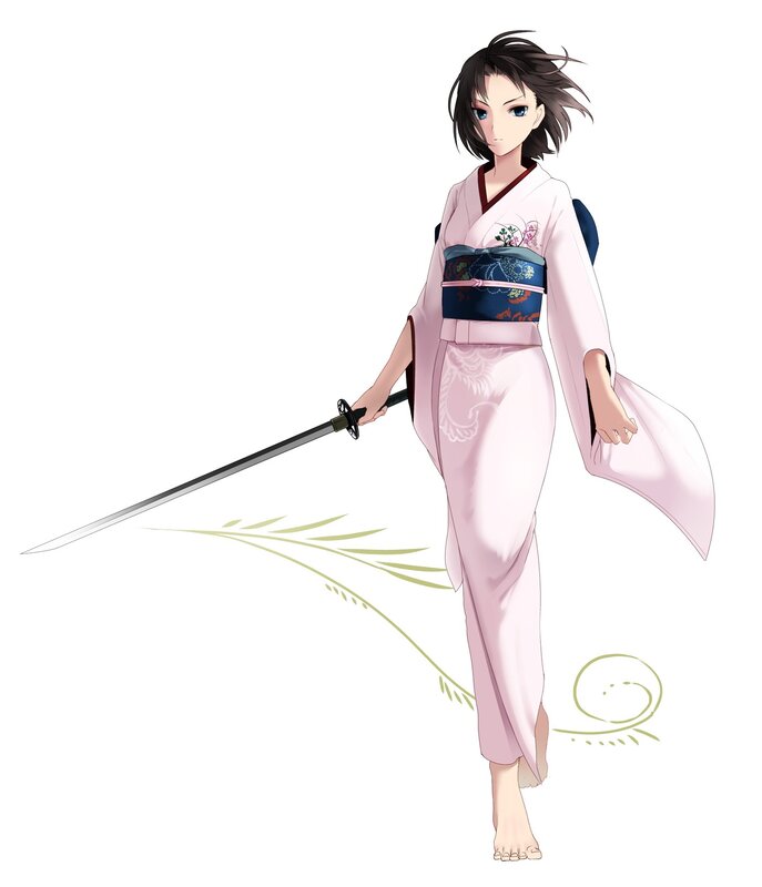 anime woman with sword