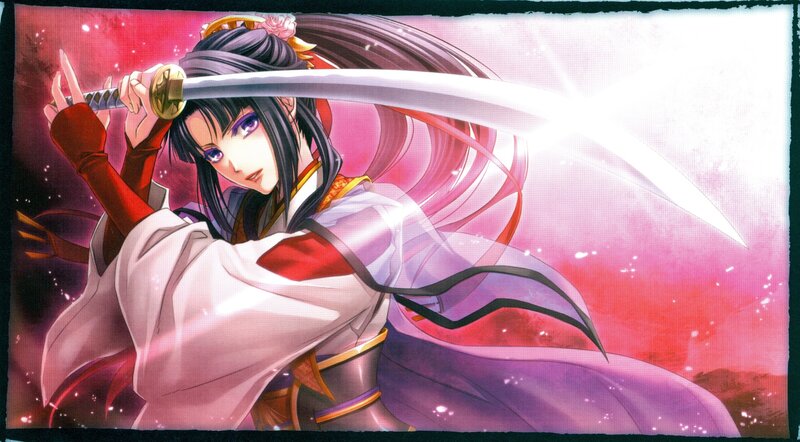 Anime Woman with Sword — Pink, Dramatic, Manga