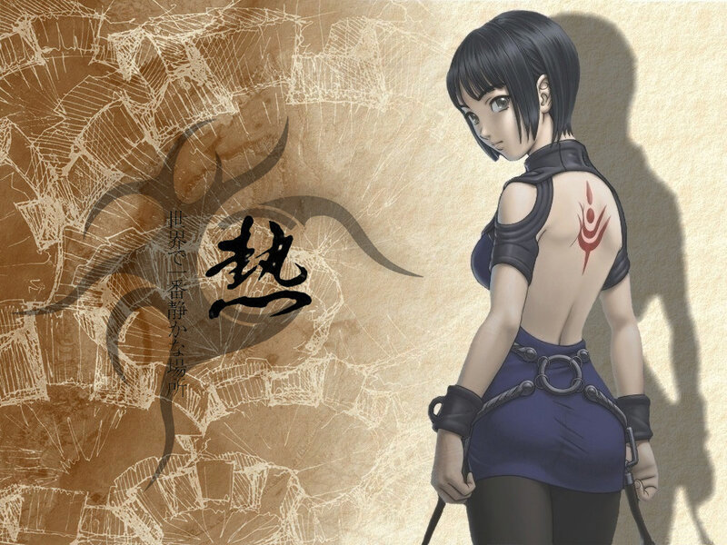 Anime Woman with Tattoo — Brown