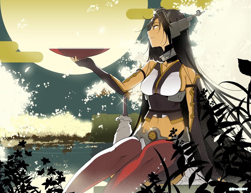 Anime Woman with Weapon — Yellow