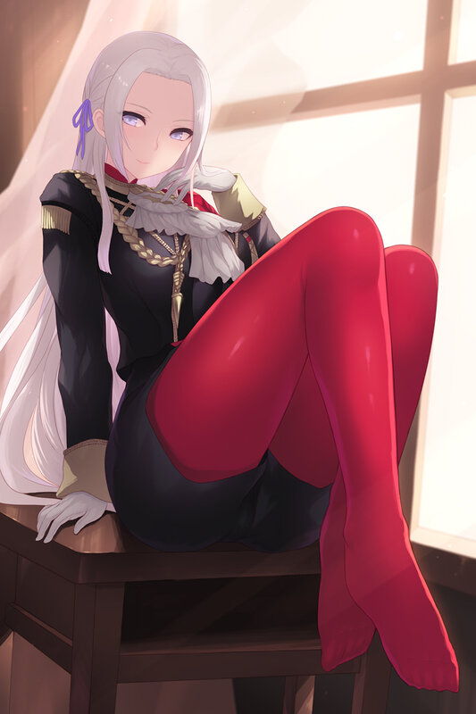 Anime Woman with White Hair — Calm, Afternoon