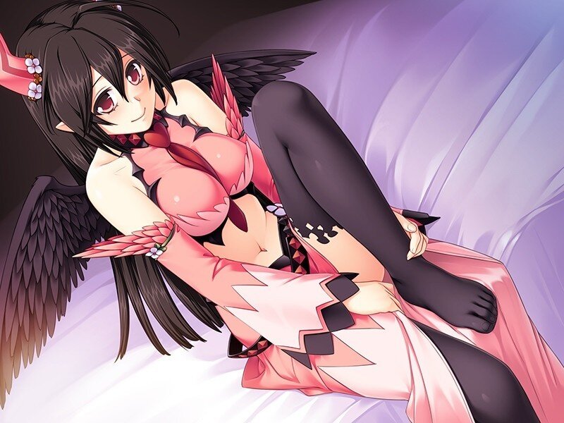 Anime Woman with Wings — Pink, Seductive