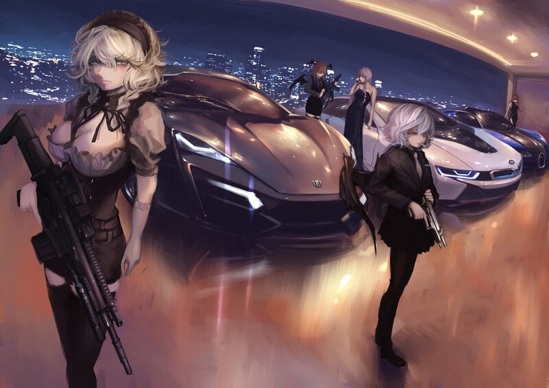 Anime Women with Guns — Black