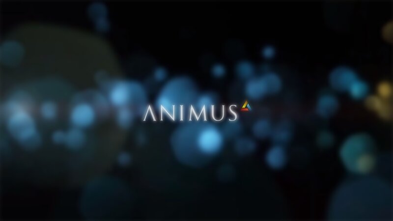 Animus logo on bokeh background