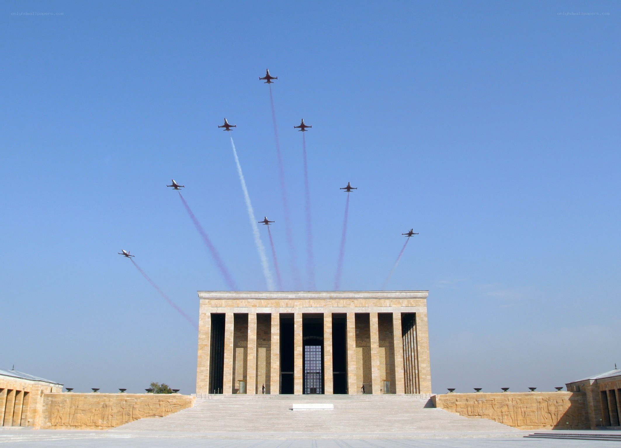Ankara Anitkabir with jets