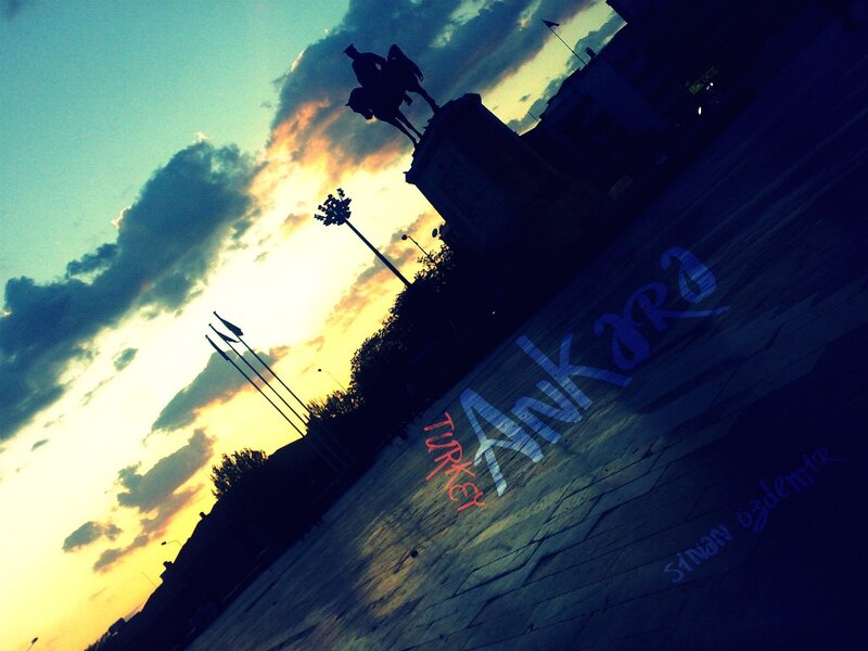 Ankara monument at sunset