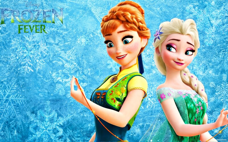 Anna and Elsa Characters — Blue, Playful