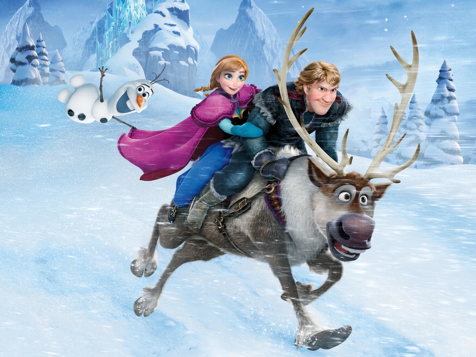 Anna and Kristoff on Sven