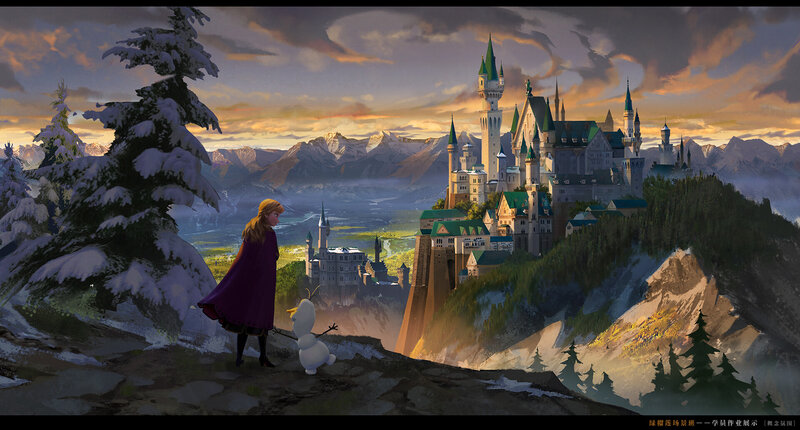 Anna and Olaf in Winter