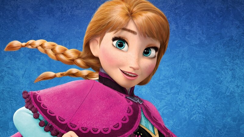 Anna from Frozen — Blue, Cheerful