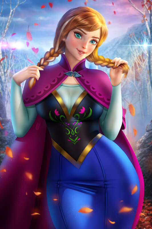 Anna from Frozen — Blue, Serene