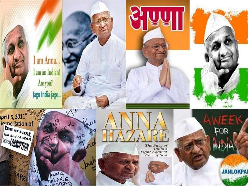 Anna Hazare Protest Collage