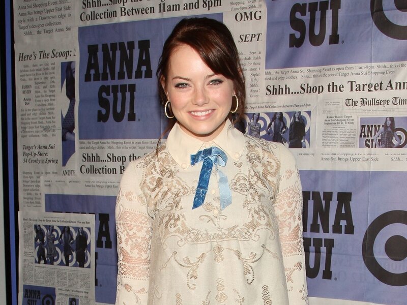 Anna Sui event with Emma Stone