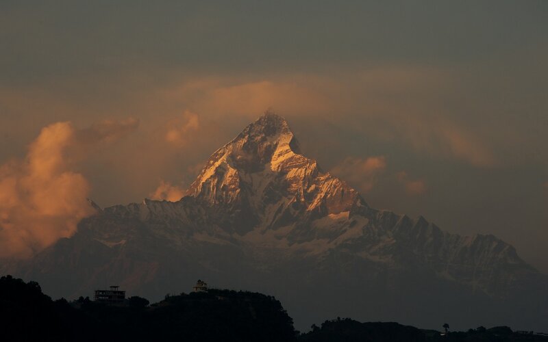 Annapurna Himal Mountain — Orange