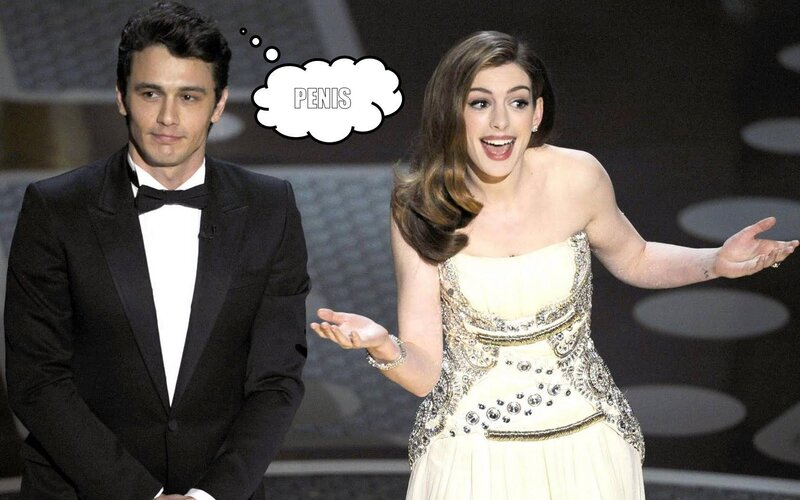 Anne Hathaway and James Franco on stage
