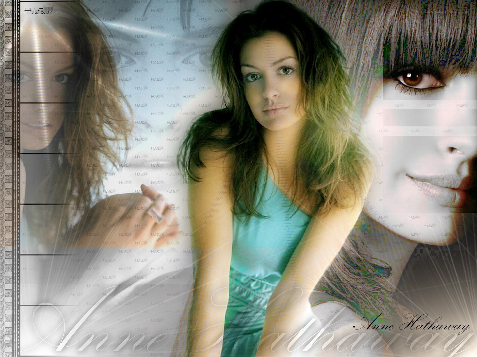 Anne Hathaway collage artwork