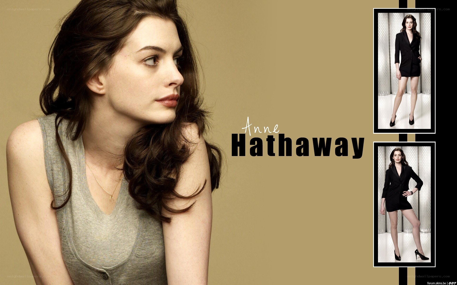 Anne Hathaway portrait collage
