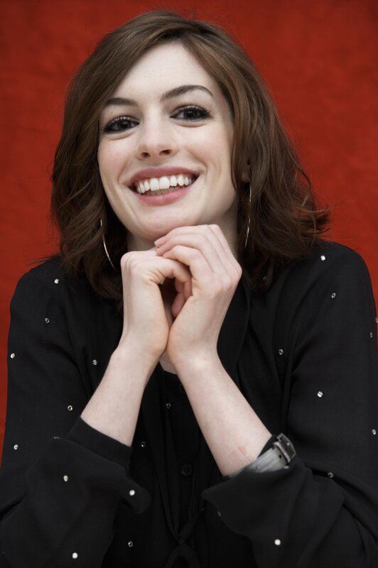 Anne Hathaway smiling