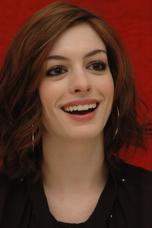 Anne Hathaway smiling