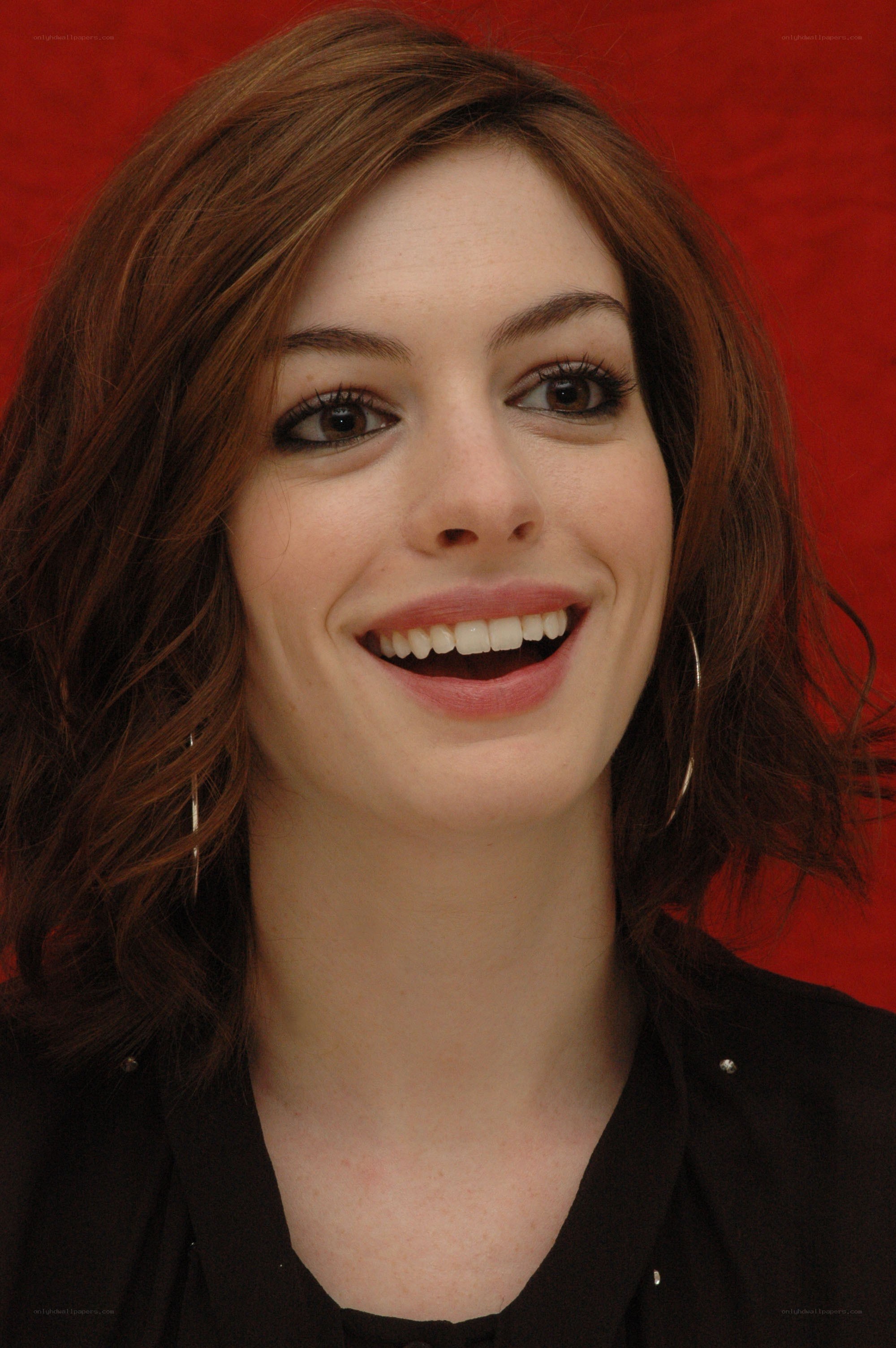 Anne Hathaway smiling