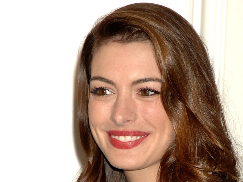 Anne Hathaway smiling