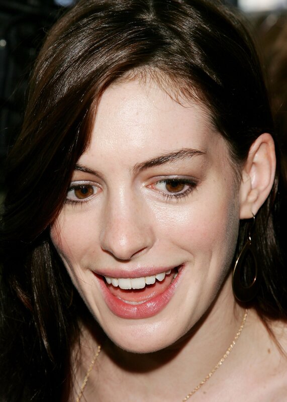 Anne Hathaway smiling