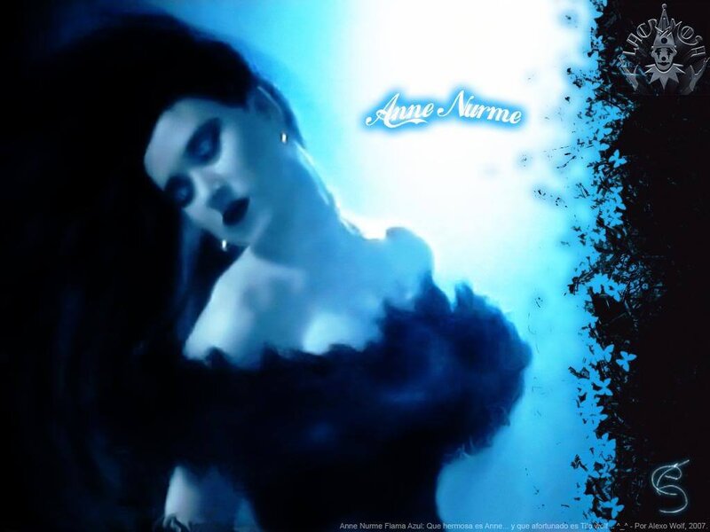 Anne Nurme in blue light