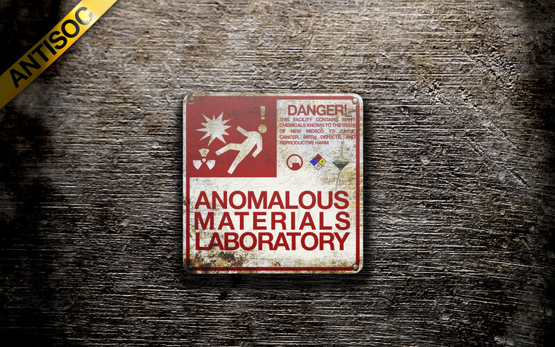 Anomalous Materials Laboratory sign