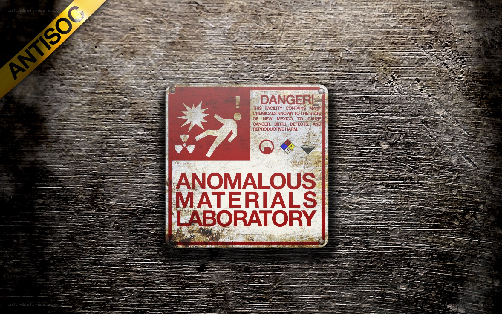 Anomalous Materials Laboratory sign