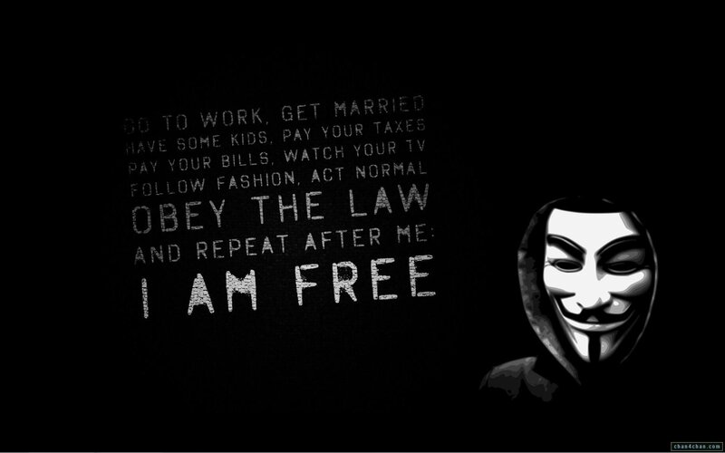 Anon mask and quote
