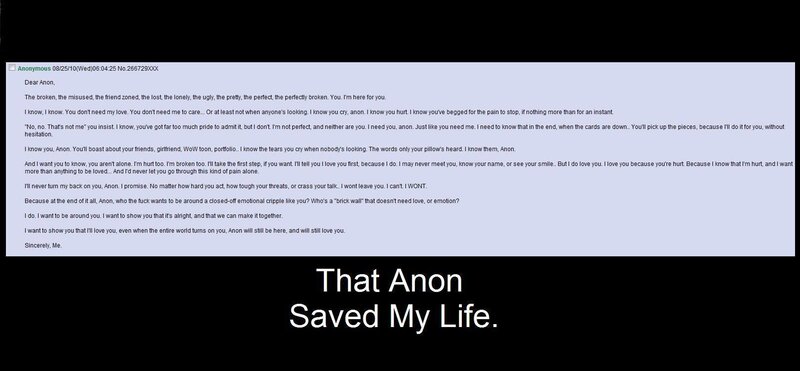 Anon Saved My Life