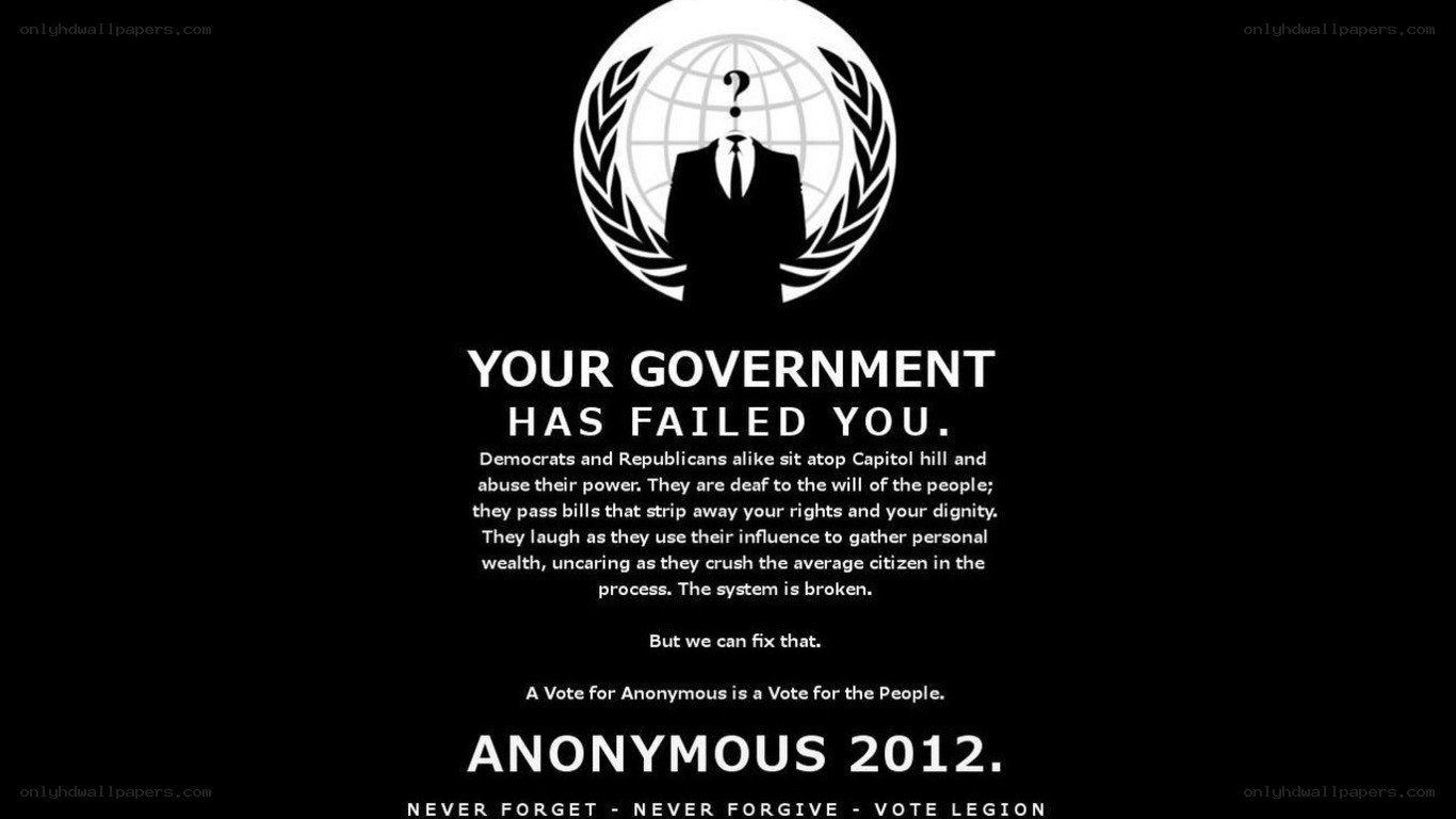 Anonymous 2012 campaign poster