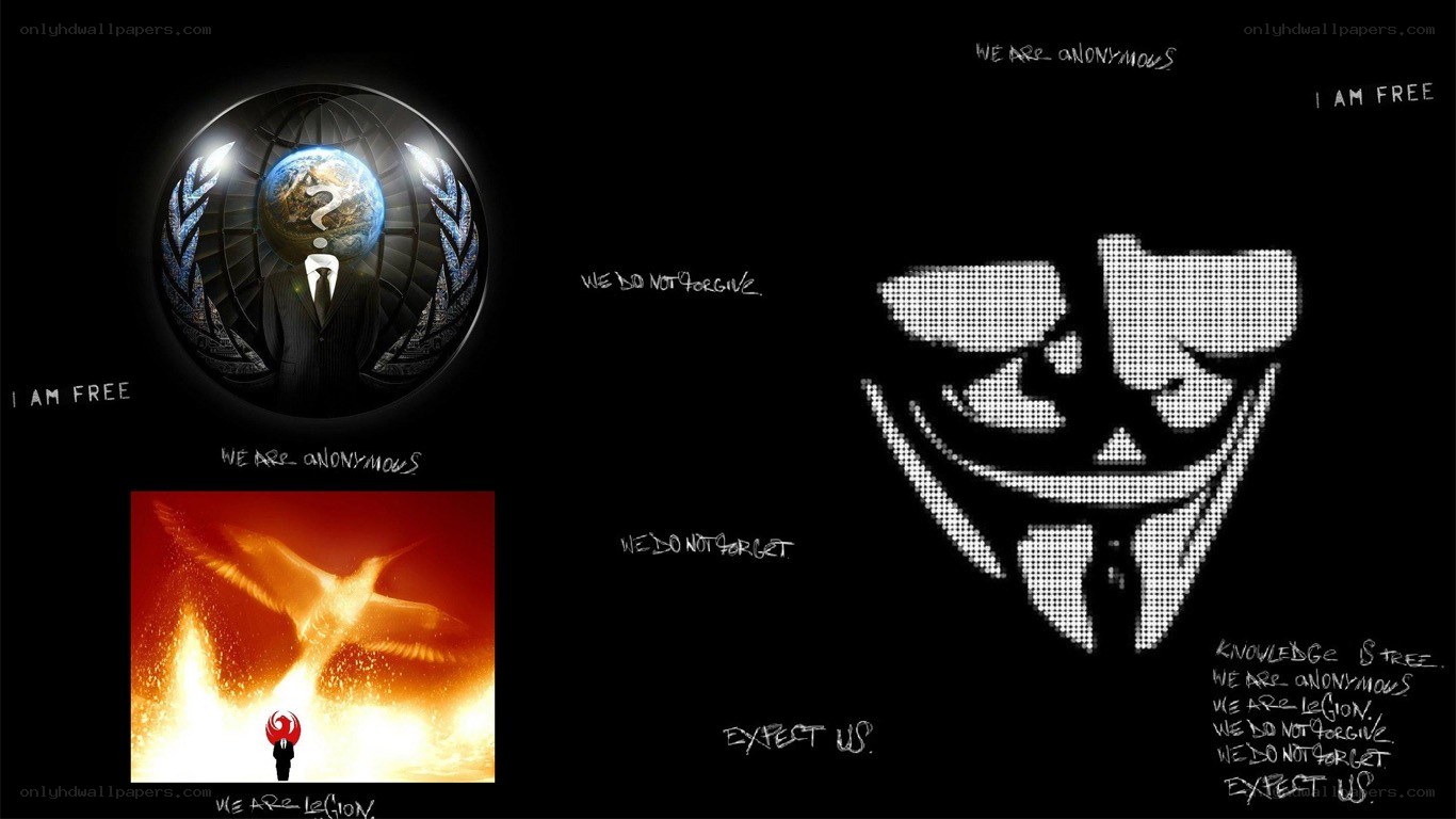 Anonymous and Legion imagery collage