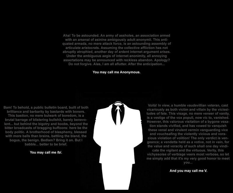 Anonymous and V meet