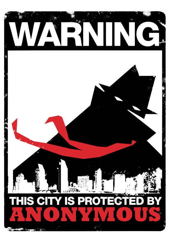 Anonymous city protection warning