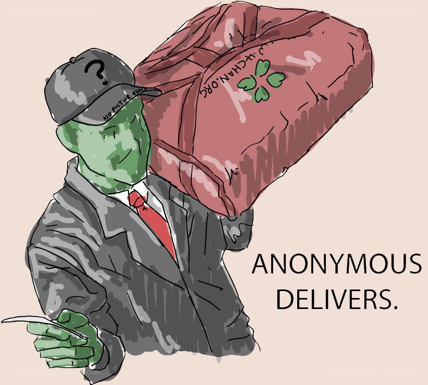Anonymous delivery illustration