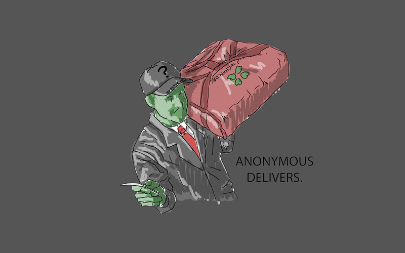 Anonymous delivery person