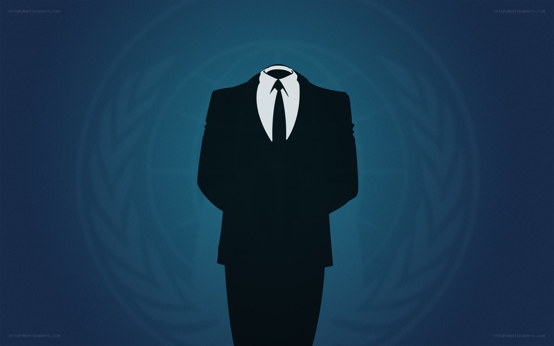 Anonymous figure in suit
