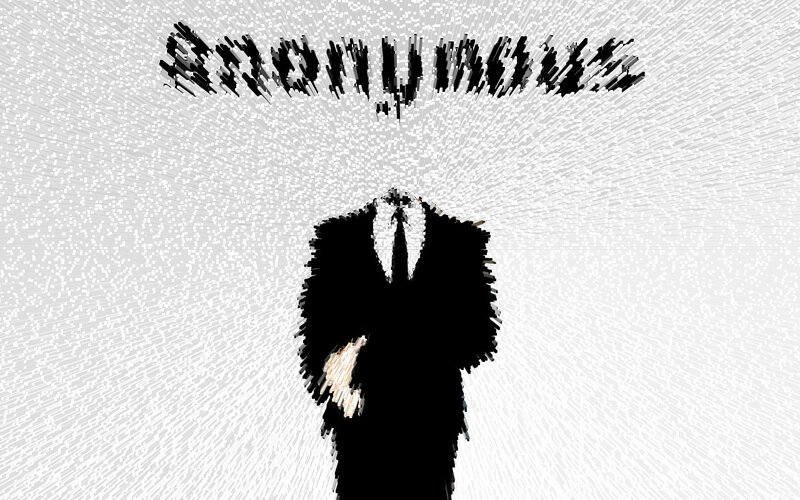 Anonymous figure in suit