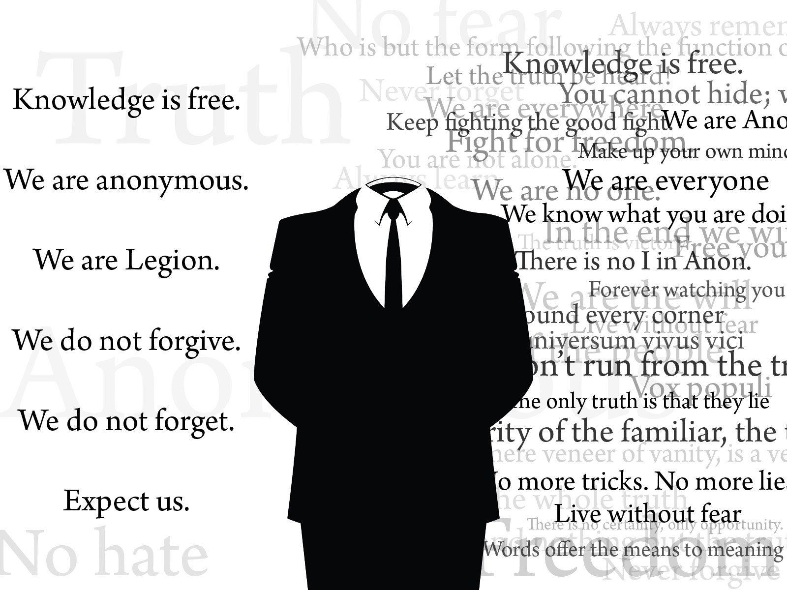 Anonymous group manifesto