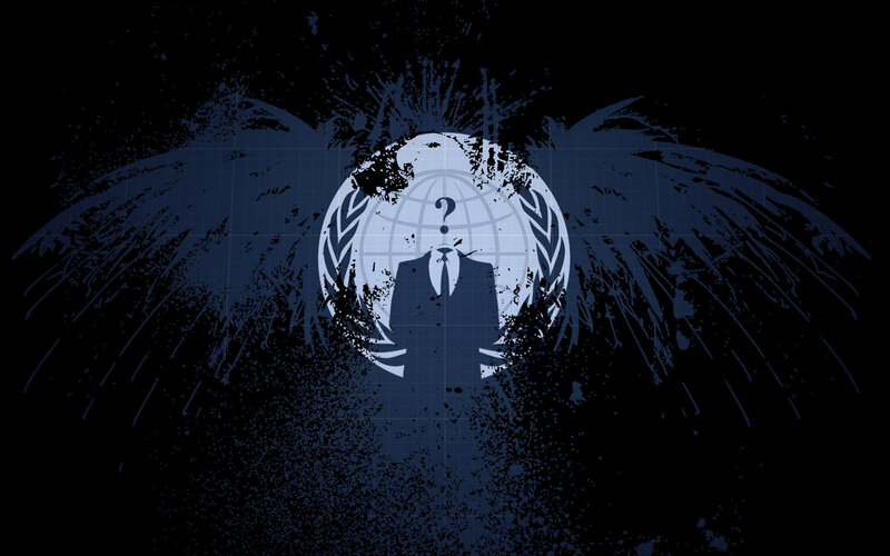Anonymous Hacker Silhouette — Black