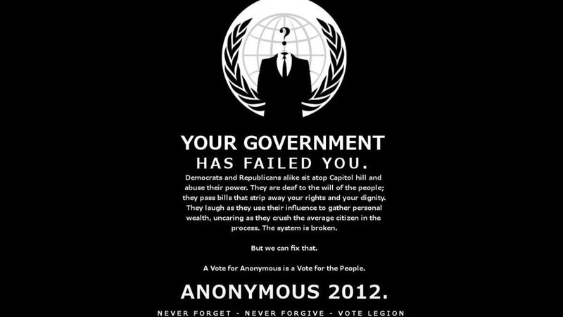 Anonymous Logo and Text