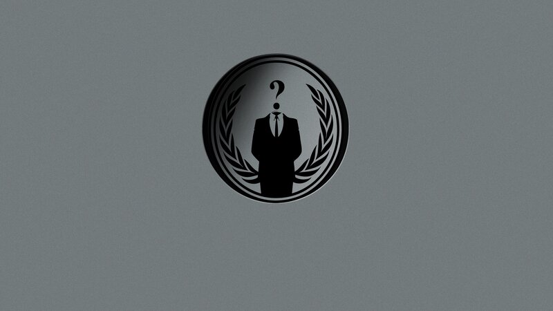 Anonymous logo on gray background