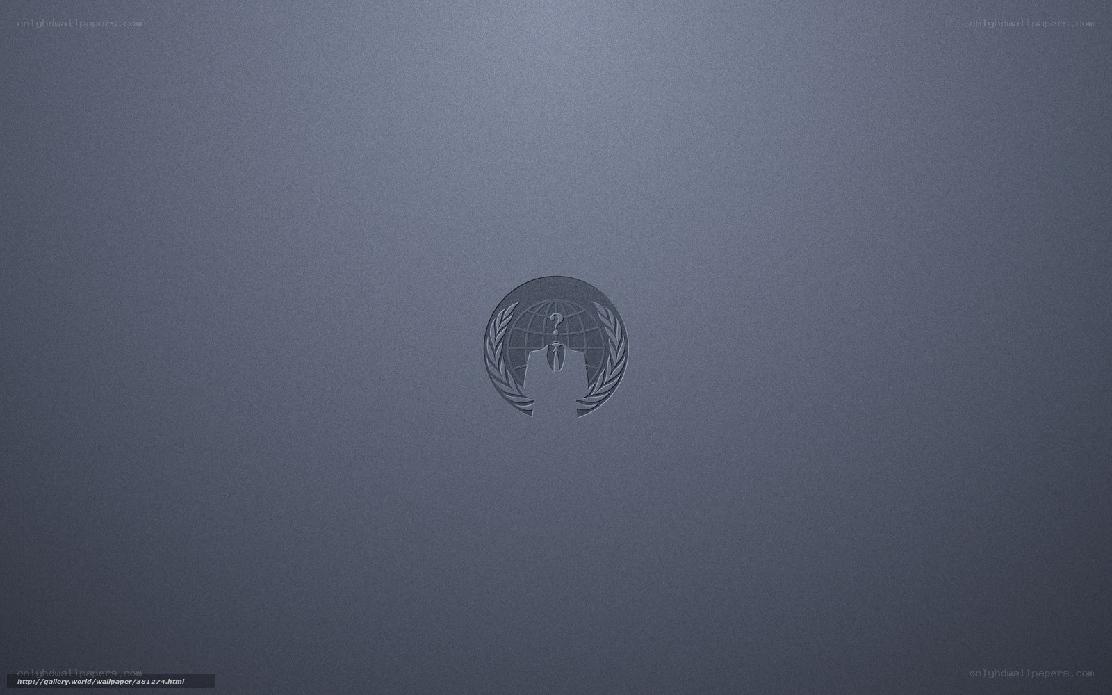 Anonymous logo on gray background