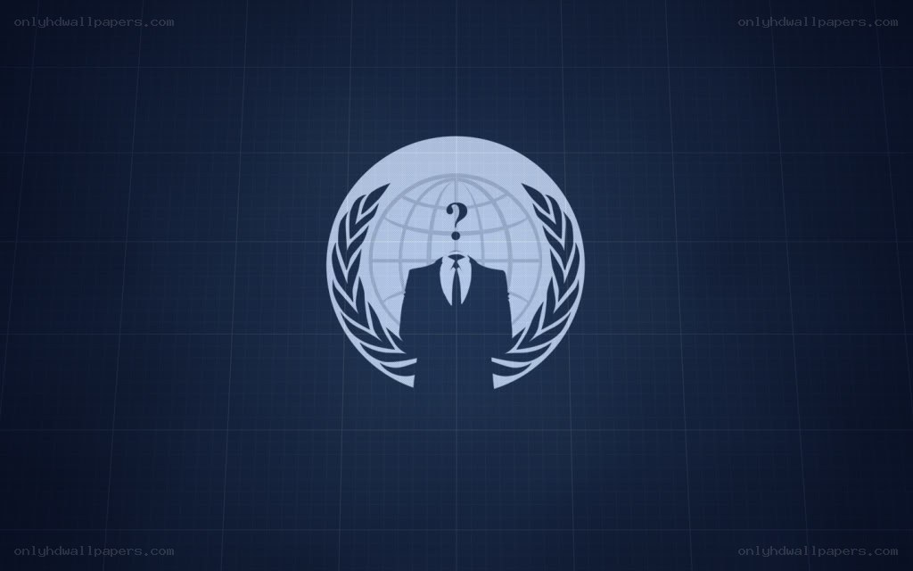 Anonymous logo on grid