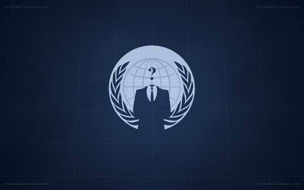 Anonymous logo on grid background