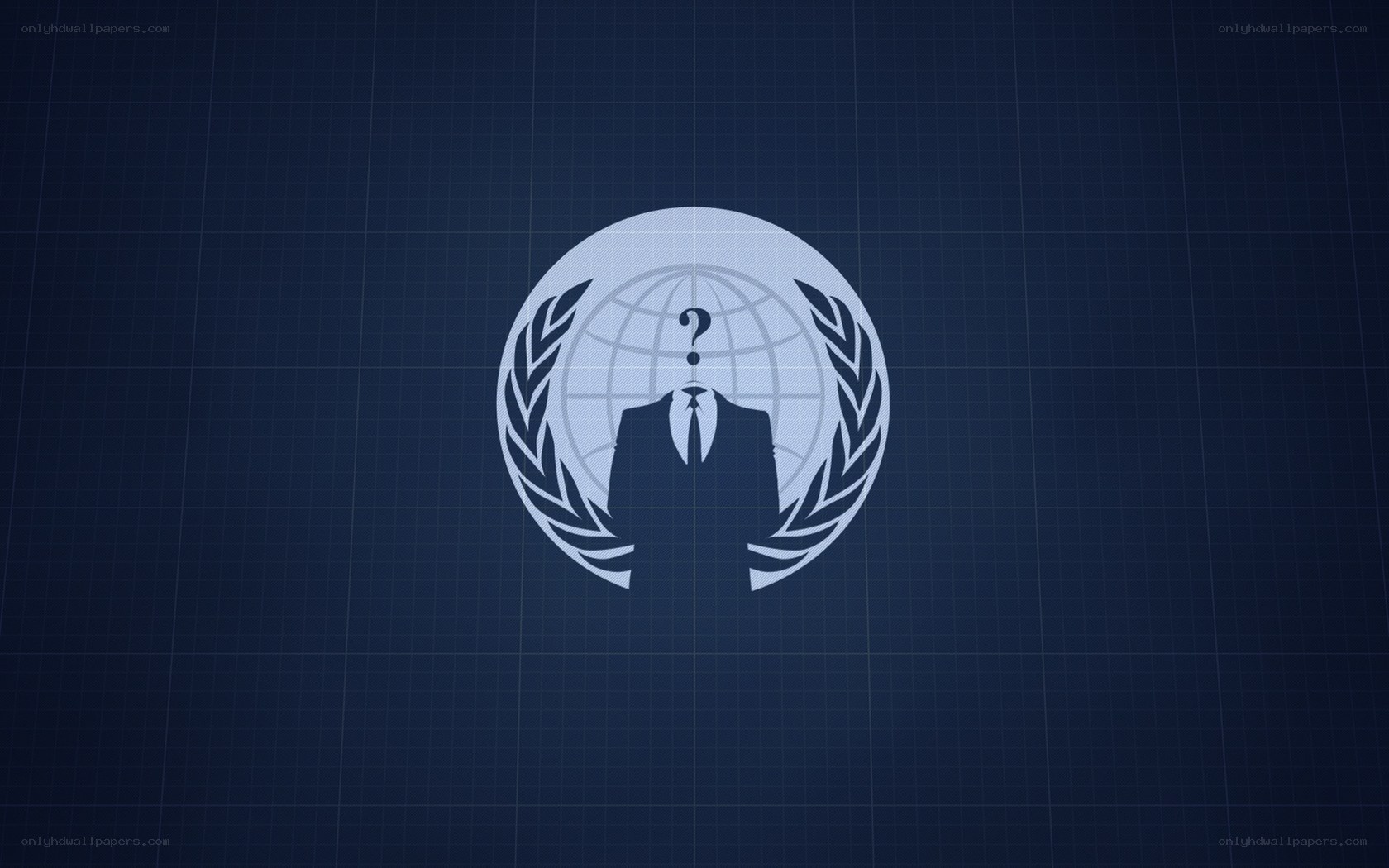 Anonymous logo on grid background
